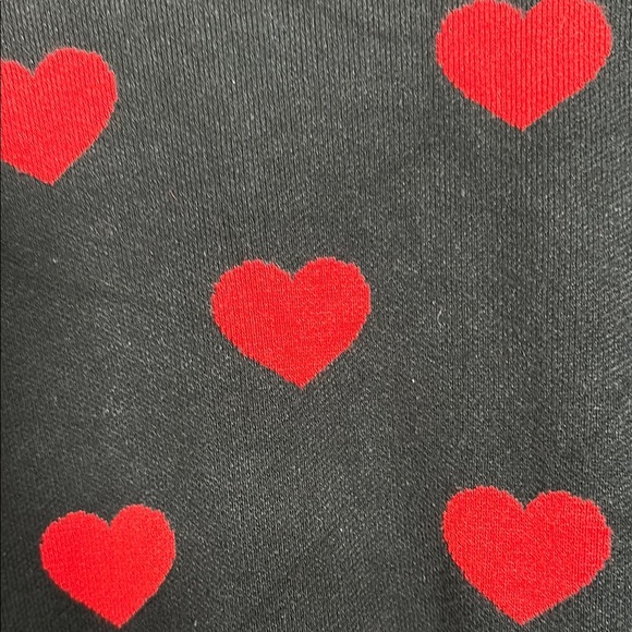 Black Sweater with Red Heart Pattern - Picture 4 of 6